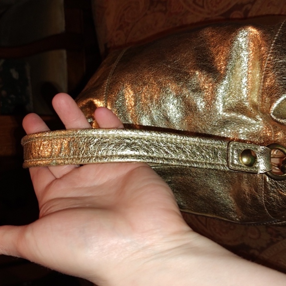 Coach Poppy Jazzy Rare gold Crossbody Bag 20384E Great Condition - Picture 9 of 16